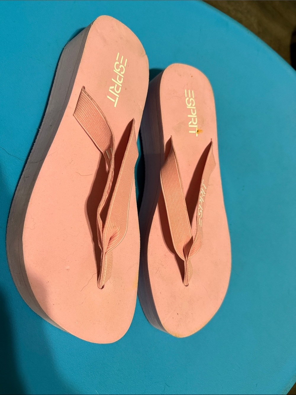 Esprit Pink Platform Thong Sandals